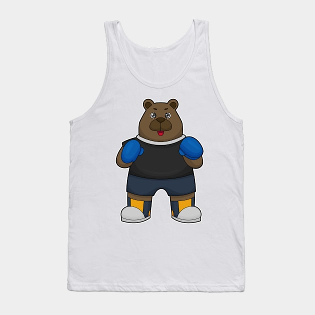 Bear as Boxer with Boxing gloves Tank Top by Markus Schnabel